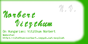 norbert vitzthum business card
